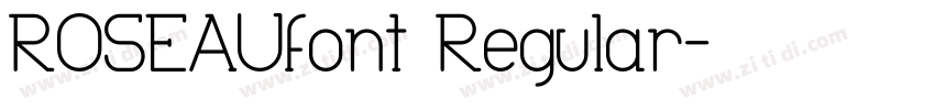 ROSEAUfont Regular字体转换
